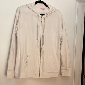 Lilly Pulitzer Cream Zip-Up Hoodie